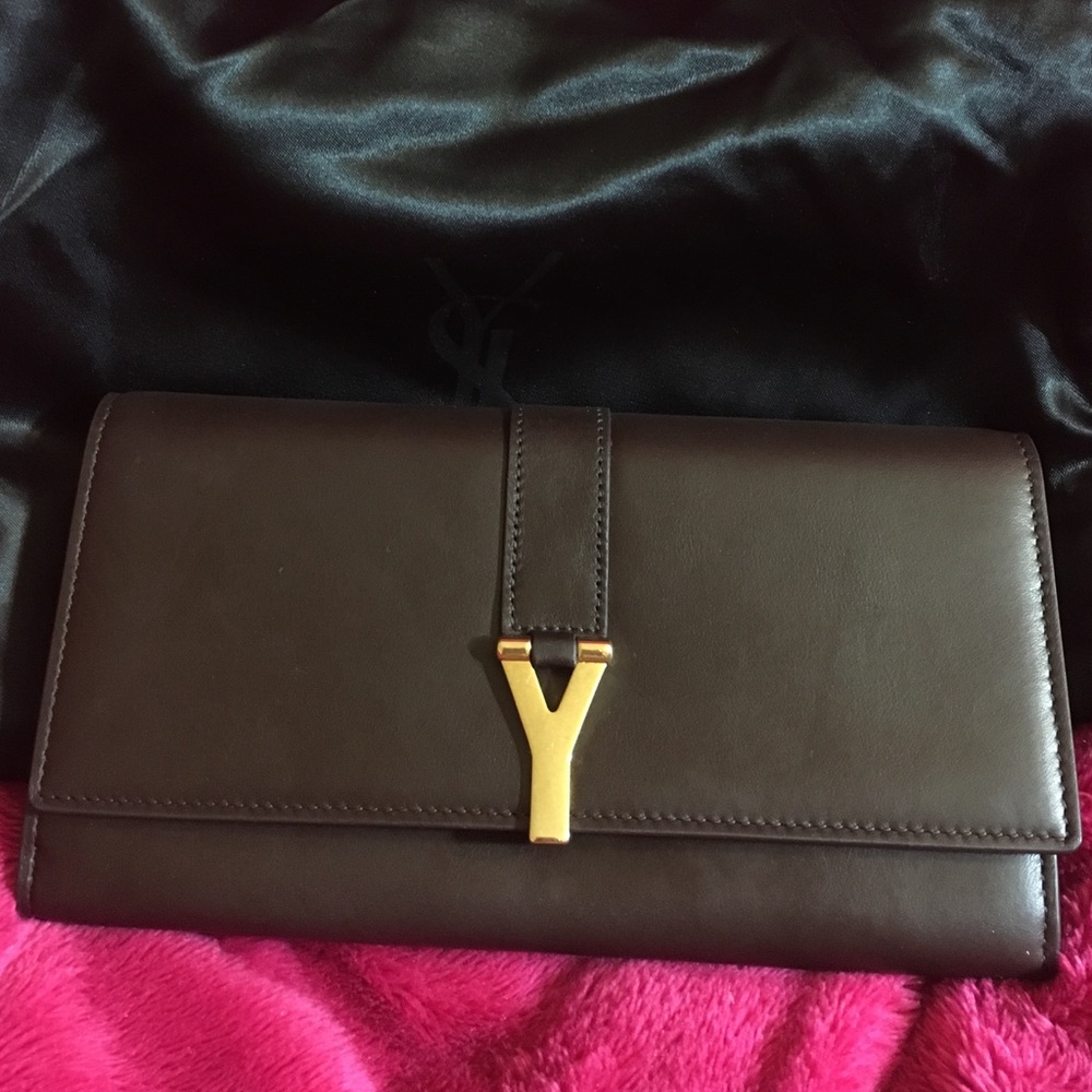 New YSL Chyc Leather Wallet